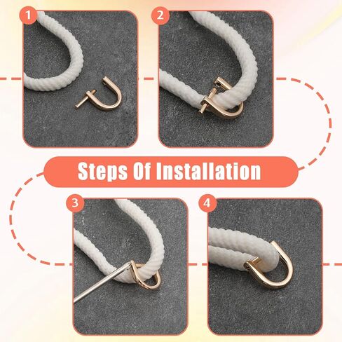 Gold D Key Ring, 6Pcs D Ring Spring Key Hooks, D-Rings for Purse Keys Holder Zip Puller Paracord Bracelet(0.4 Inch Inside Bar) in Saudi Arabia