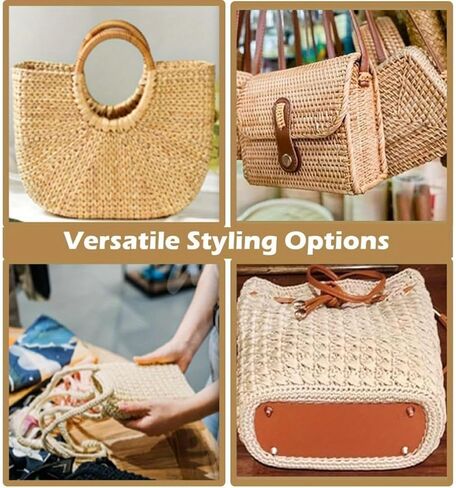 6PCS PU Leather Bag Bottom Base Crochet Bag Bottom DIY Hand-Woven Bottom Rectangle Knitting Crochet for Handbag Purse Tote Shoulder CrossbodyCrafts Making in Saudi Arabia