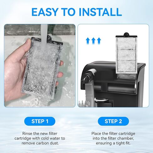 Carbon Cartridge Replacement for Aquatop Pisces Filter Aquariums, Fits All Pisces Models Filter Fish Tank, Premium Activated Carbon – PCS-RCI – 2 Pcs in Saudi Arabia