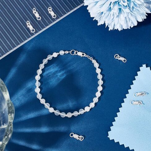 UNICRAFTALE حوالي 8 قطع 925 الفضة الاسترليني الإيطالية مستطيل جراد البحر مخلب المشبك الشظية مع حلقات القفز مغلقة 14 مم موصلات معدنية طويلة المشبك لقلائد DIY سوار صنع المجوهرات in Kuwait