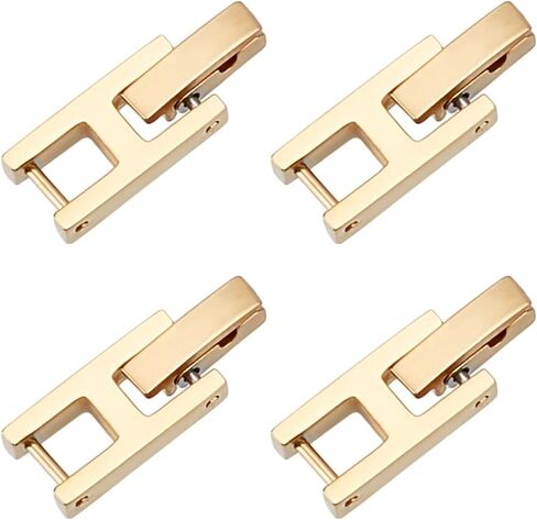 WEBEEDY 4 PCS Fold Over Clasp Set for Bracelet or Watch Stainless Steel Watch Extension Clasp Square Metal Strap Replacement Accessories for Jewelry Making Women Adults DIY Craft,Gold,20x7mm in Saudi Arabia
