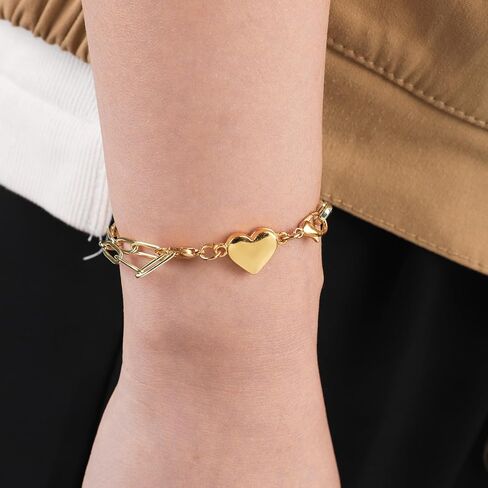 2pcs Heart Shaped Magnetic Clasps, Gold Double Lobster Clasp Alloy Necklace Closures Bracelet Chain Extender for Jewelry Making DIY Accessories in Saudi Arabia
