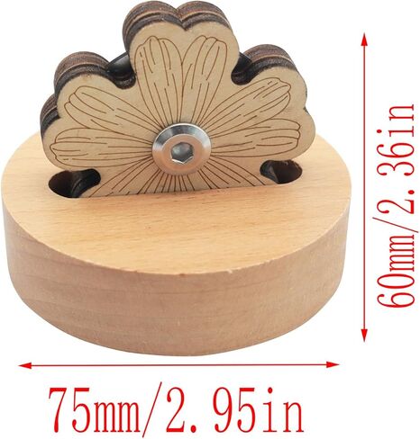 LQ Industrial 60x75mm Domestic Circuit Breaker Solid Wood Carved Floral Design Tabletop Cutting Tool Daisy Style Sewing Notions Supplies Suitable for Quilting and DIY Craft Projects in Saudi Arabia