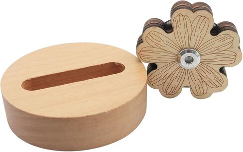 LQ Industrial 60x75mm Domestic Circuit Breaker Solid Wood Carved Floral Design Tabletop Cutting Tool Daisy Style Sewing Notions Supplies Suitable for Quilting and DIY Craft Projects in Saudi Arabia