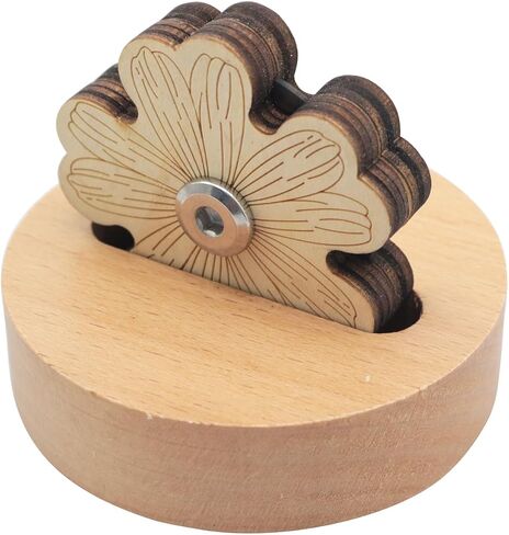 LQ Industrial 60x75mm Domestic Circuit Breaker Solid Wood Carved Floral Design Tabletop Cutting Tool Daisy Style Sewing Notions Supplies Suitable for Quilting and DIY Craft Projects in Saudi Arabia