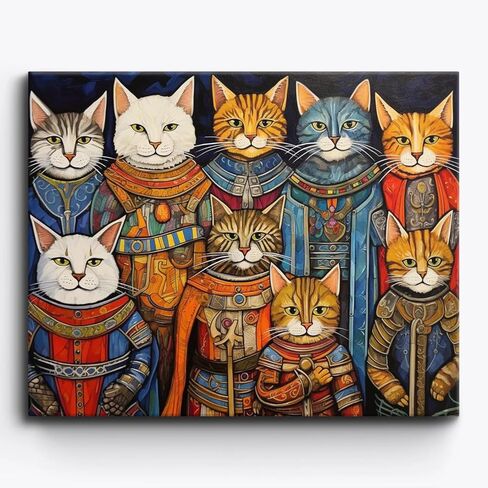 Craftoria Paint by Numbers for Adults 40"x50"cm NO Framed Animal Window Whiskers 24 Colors in Saudi Arabia