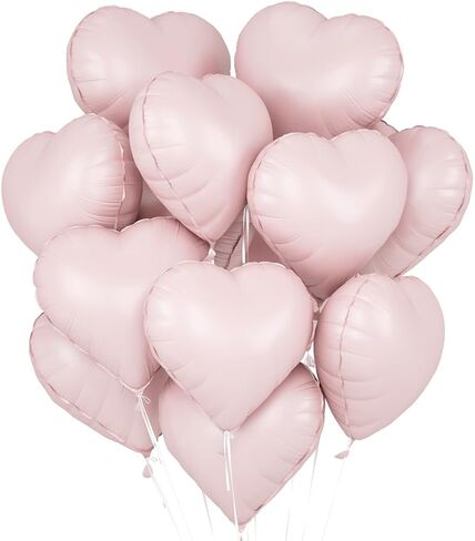 Red Heart Balloons 12Pcs Red Heart Shaped Balloons 18Inch Heart Foil Balloons Valentine Heart Balloon Helium Love Balloon for Valentine’s Day Wedding Engagement Party Decorations in Saudi Arabia
