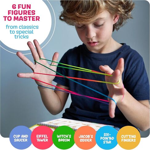 مجموعة ألعاب Dan&Darci Cats Cradle String - هدايا للفتيات بعمر 8 9 10 11 12 عامًا - هدايا فريدة للأطفال - حشو سلة - هدية للفتيات في مرحلة ما قبل المراهقة - لعبة أطفال للأعمار من 6 إلى 8 سنوات - لعبة نشاط للأطفال in Kuwait