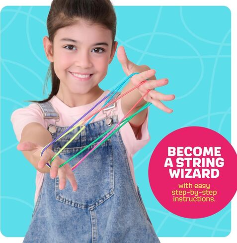 مجموعة ألعاب Dan&Darci Cats Cradle String - هدايا للفتيات بعمر 8 9 10 11 12 عامًا - هدايا فريدة للأطفال - حشو سلة - هدية للفتيات في مرحلة ما قبل المراهقة - لعبة أطفال للأعمار من 6 إلى 8 سنوات - لعبة نشاط للأطفال in Kuwait