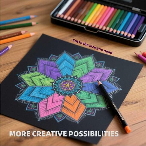 كتاب رسم أسود بغلاف مقوى - دفتر رسم حلزوني مقاس 6 بوصة × 9 بوصة للفنانين والطلاب والكبار، ورق رسم أسود ثقيل الوزن لا ينزف مثالي لأقلام التحديد المعدنية/الجل/الطباشير، دفتر رسم جاهز للهدايا in Kuwait