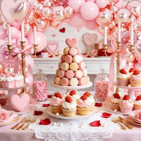 Valentines Day Balloons Kit, Valentines Day Decorations for Bedroom with Rose Gold Pink I LOVE YOU Balloons Rose Petals for Anniversary Mothers Day Wedding Romantic Decorations Special Night in Saudi Arabia