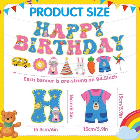 زينة حفلات أعياد الميلاد بألوان قوس قزح - 46 قطعة من بالونات جارلاند المثبتة مسبقًا، مجموعة تزيين تزيين الكيك، مجموعة من مستلزمات مدرسي اللغة الإنجليزية للفتيات الكرتونية السعيدة للأطفال المعجبين بالفصول الدراسية in Kuwait