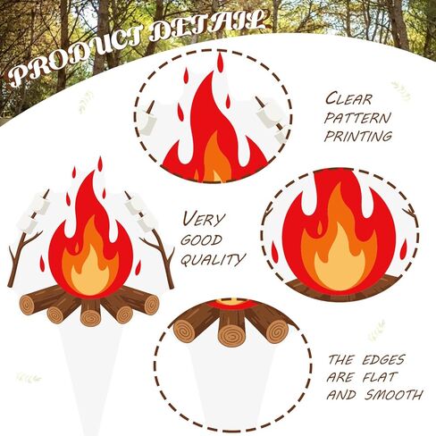 Camping Cupcake Toppers 48 Pieces Happy Camper Birthday Party Decorations Outdoor Adventure Theme Party Decorations Bear Tent Bonfire Guitar Cake Picks for Woodland Tree Birthday Baby Shower Supplies in Saudi Arabia