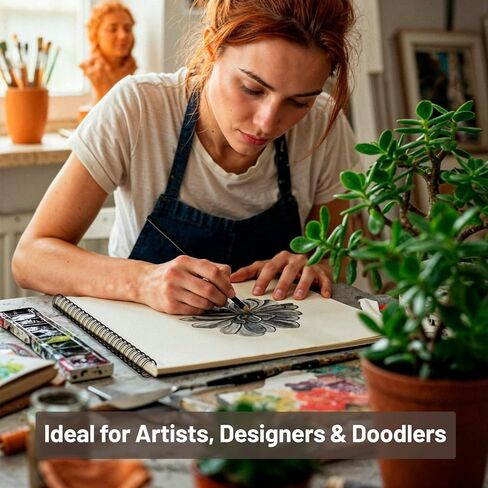 كتاب رسم ثقيل الوزن من KAKKUE مقاس 8 × 11.5 بوصة، لوحة رسم حلزونية 200 جرامًا للمتر المربع، 80 ورقة ورق رسم مثقوب خالٍ من الأحماض، لوازم فنان محترف لوحة فنية للوسائط المختلطة والرسم والرسم in Kuwait