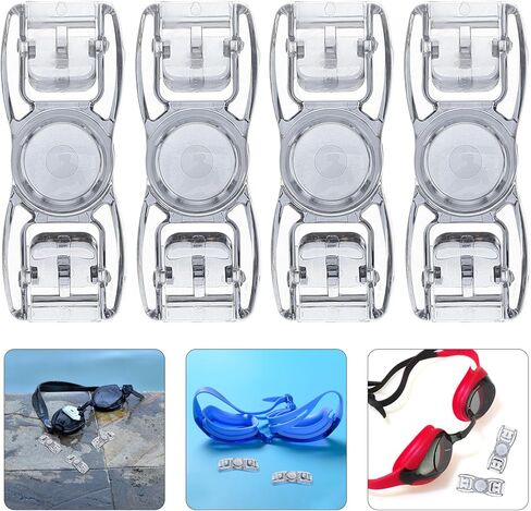 GANAZONO Swim Goggle Buckle Replacement Clips for Swimming Goggles Universal Fit Fasteners Secure Swim Goggle Connectors for Adjustable Strap in Saudi Arabia