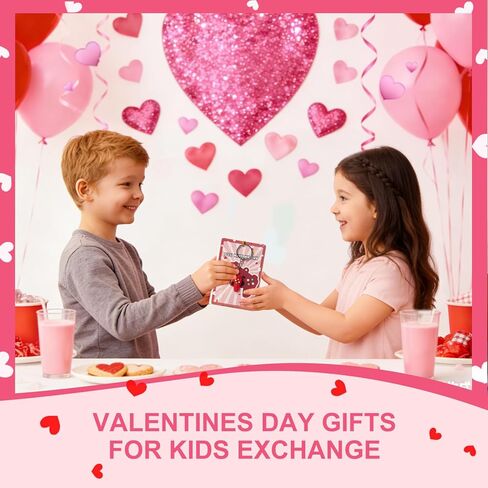 30 Pack Valentines Day Cards Gifts for Classroom, Video Games Keychains with Valentines Greeting Cards for Kids Student Classroom School Exchange Gifts, Valentines Party Favor Goodie Bag Stuffers Toys in Saudi Arabia