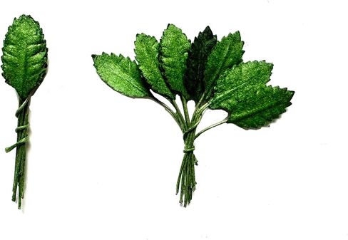 Ploen 50 pcs Green Leaves Roses Mulberry Paper Leaves with Wire Stems Size 1 cm Tiny Leaf Green104 Mulberry Paper Leaves Craft Supplies Scrapbooking Embellishments for so Many Card DIY Craft Projects in Saudi Arabia