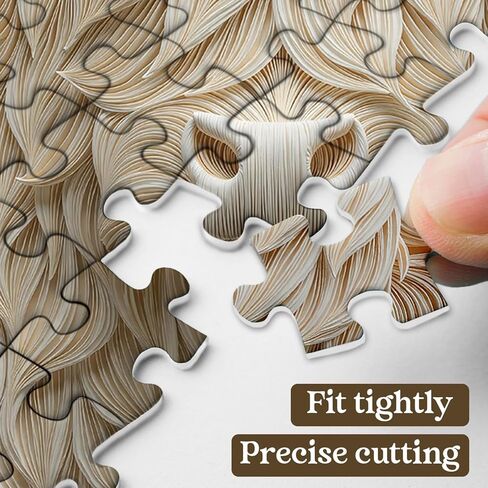 Highland Cow Puzzles for Adults 1000 Pieces, Colorful Floral Paper Art Jigsaw Puzzle, Nature Flower Garden Animal Puzzle in Saudi Arabia