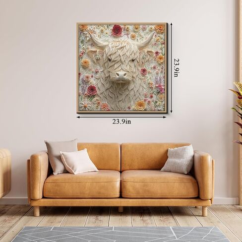 Highland Cow Puzzles for Adults 1000 Pieces, Colorful Floral Paper Art Jigsaw Puzzle, Nature Flower Garden Animal Puzzle in Saudi Arabia