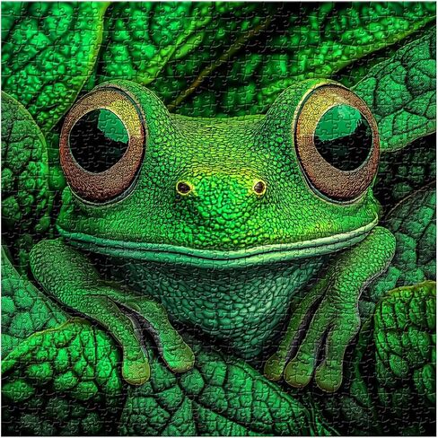 Frog Puzzles for Adults 1000 Pieces, Nature Wild Animal Jigsaw Puzzles, Challenging Forest Puzzle as Wall Decor in Saudi Arabia