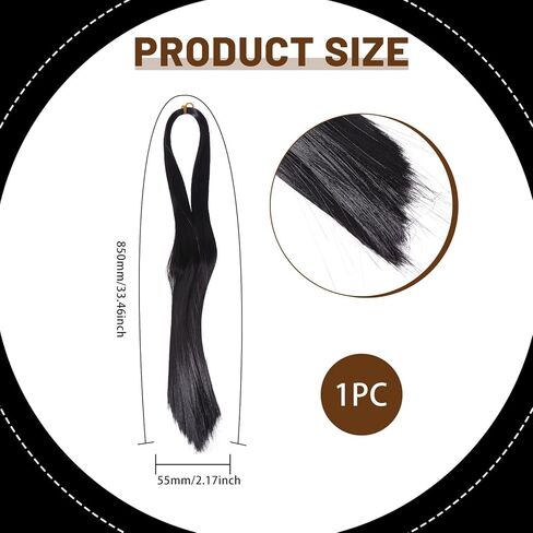 CHGCRAFT Doll Hair Wefts for Rerooting Doll Wigs Doll Hair Extensions for Doll Hair Making Doll DIY Making Accessories Figurine Wigs, Black in Saudi Arabia