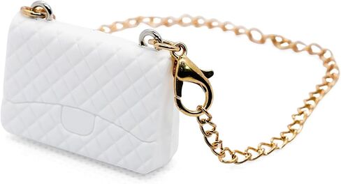 Bag Compatible with Labubu 17cm Dolls - Premium Handmade Doll Bag - Luxury Chic Style Set High-End Fashion Accessories (No Doll, Only a Bag) - White in Saudi Arabia