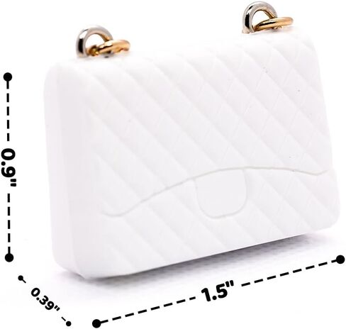 Bag Compatible with Labubu 17cm Dolls - Premium Handmade Doll Bag - Luxury Chic Style Set High-End Fashion Accessories (No Doll, Only a Bag) - White in Saudi Arabia