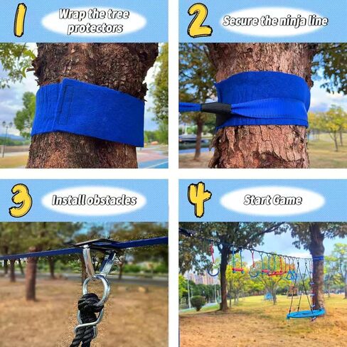 65 FT Ninja Warrior Obstacle Course Swing Set for Kids with 12 Obstacles,Outdoor Playset with Monkey Bars for Backyard in Saudi Arabia