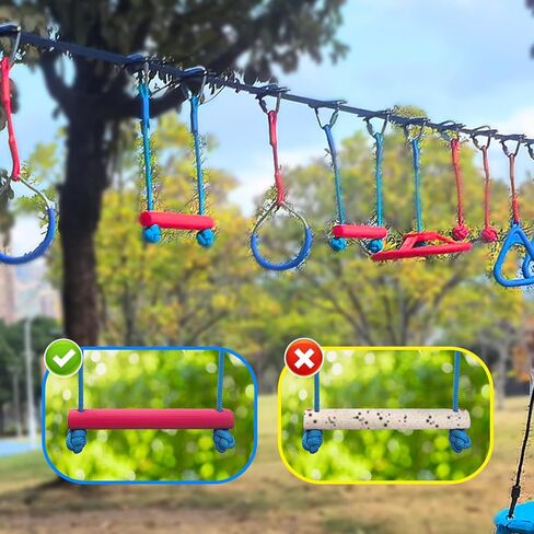 65 FT Ninja Warrior Obstacle Course Swing Set for Kids with 12 Obstacles,Outdoor Playset with Monkey Bars for Backyard in Saudi Arabia