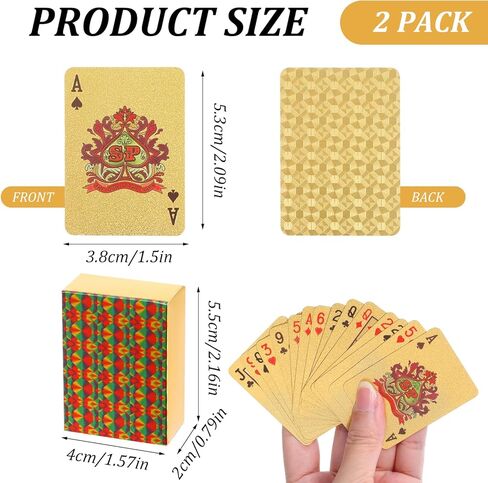 2 Decks Mini Deck of Cards Waterproof Mini Playing Cards 2.09in Miniature Poker Card Portable Card Games for Adults Party Favor Novelty Party Gift Christmas Halloween in Saudi Arabia