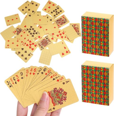 2 Decks Mini Deck of Cards Waterproof Mini Playing Cards 2.09in Miniature Poker Card Portable Card Games for Adults Party Favor Novelty Party Gift Christmas Halloween in Saudi Arabia