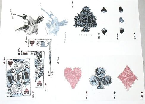 USPCC Lot 2 Anicca & Bicycle Anicca Metallic Blue Playing Cards in Saudi Arabia