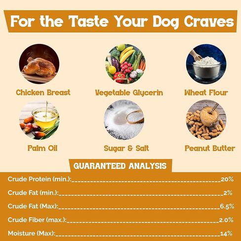 Beefeaters Peanut Butter Dog Biscuits with Real Chicken - Oven-Baked, High-Protein, Low-Fat Treats for Small, Medium & Large Dogs – Ideal for Training, Dental Benefits - No Artificial Flavors in Kuwait