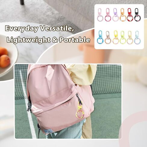 12 Color Lobster Claw Clasp, Colorful Metal Keychain, Snap Lobster Claw Clasp with Spring for Bag Door Key Chains DIY Craft Jewelry Making in Kuwait