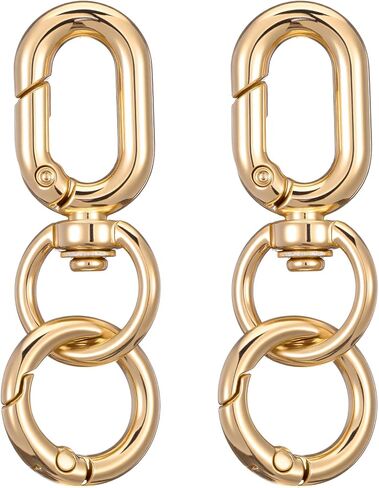 2Pcs Swivel Snap Hooks, Double Opening Swivel Clasp Clips, Zinc Alloy, Metal Key Chain Clasp for Bags, Jewelry Lanyards (Silver) in Saudi Arabia