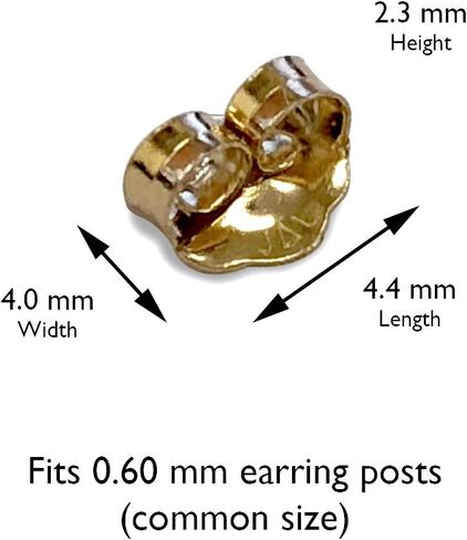 14k Yellow Gold Replacement Earring Backs (1 Pair) in Saudi Arabia