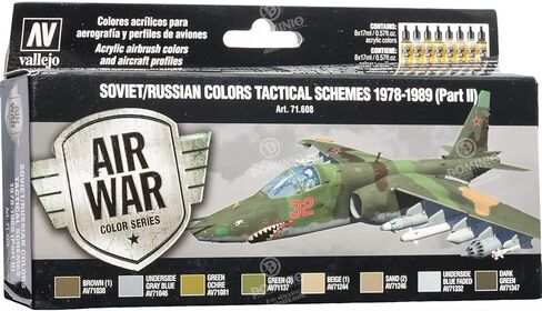 Vallejo VJ71608 - Air War Color Series Soviet/Russian Colors Tactical Schemes 1978-1989 (Part II) - Vj71608, Multi in Saudi Arabia