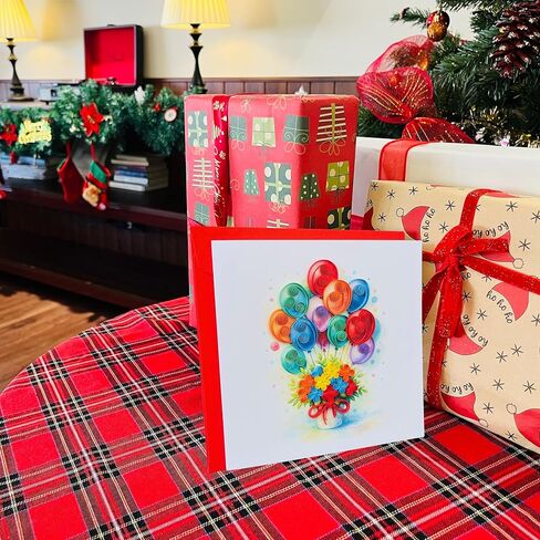 Quilling Card and blank paper write down, Birthday Cards, handmade birthday card and gift, handcrafted cards with flying baloons designs in Saudi Arabia