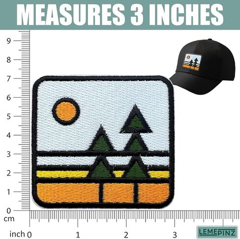 Sunset Nature Tree 3 Inches Embroidery Patch, Forest Iron On/Sew On Travel Embroidered Applique Patch,Travel Patches,Fabric Patches for Clothes Backpacks Hats, Adventure DIY Accessories Gifts in Saudi Arabia