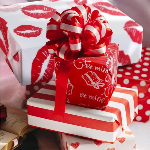 Naler 60 Sheets 14x20In Valentine's Day Tissue Paper Red Themed Gift Wrapping Tissue Paper for Valentine's Day Wedding Decorations in Saudi Arabia