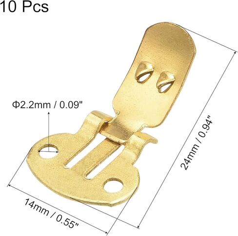 uxcell Blank Shoe Clips 24mm x 14mm Iron for DIY Crafts Decoration Gold Tone 10 Pcs in Saudi Arabia
