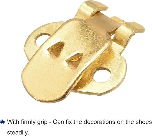 uxcell Blank Shoe Clips 24mm x 14mm Iron for DIY Crafts Decoration Gold Tone 10 Pcs in Saudi Arabia