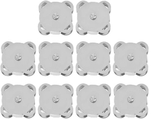 10PCS Metal Magnet Buckle Snap Fasteners, Snap Fasteners Kit, DIY Clothing Bag Accessories Magnet Buttons for Clothing Jeans Jackets Bracelets Bags (18.5MM bright white) in Saudi Arabia