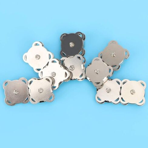 10PCS Metal Magnet Buckle Snap Fasteners, Snap Fasteners Kit, DIY Clothing Bag Accessories Magnet Buttons for Clothing Jeans Jackets Bracelets Bags (18.5MM bright white) in Saudi Arabia