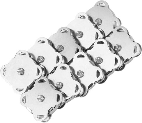 10PCS Metal Magnet Buckle Snap Fasteners, Snap Fasteners Kit, DIY Clothing Bag Accessories Magnet Buttons for Clothing Jeans Jackets Bracelets Bags (18.5MM bright white) in Saudi Arabia