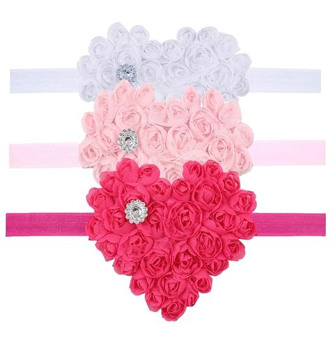 Valentine's Day Red Headband Bow Baby Girls Band Bowknot rose Heart-shaped headband <131> (B1) in Saudi Arabia
