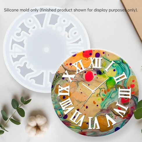 5.9 Inch Handmade Silicone Clock Molds - 4 Pcs (Arabic+Roman+Hollow+Constellations) for DIY Resin Crafts/Home Wall Hanging Ornaments,DIY Clock Dial Resin Mould Kit in Saudi Arabia