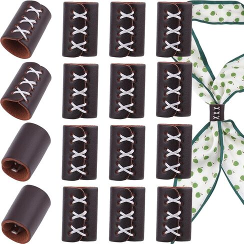 20PCS PU Leather Scarf Ring Clip Cylindrical Bandanas Buckles Leather Scarves Slides Clasp in Saudi Arabia