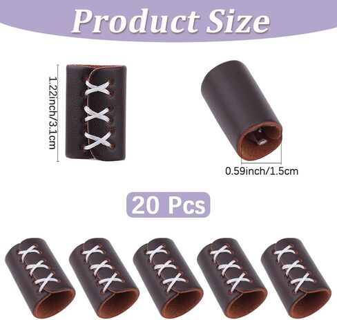 20PCS PU Leather Scarf Ring Clip Cylindrical Bandanas Buckles Leather Scarves Slides Clasp in Saudi Arabia