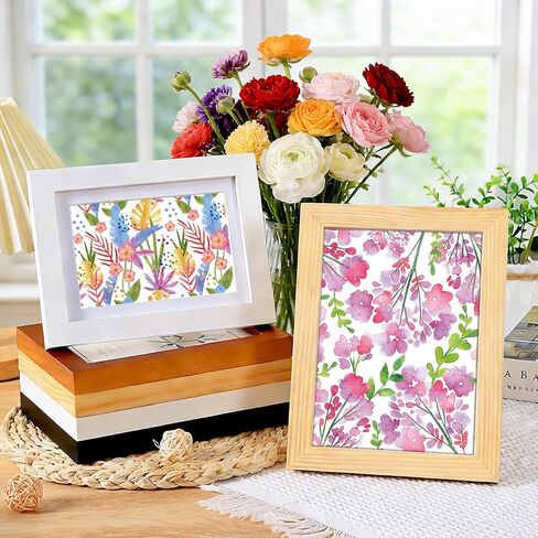 Konsait 24 Sheets Spring Floral Scrapbook Paper 12x12, Double Sided Flower Pattern Paper Spring Decorative Papers Floral Cardstock Pad Origami Papers for Card Making Scrapbook Supplies in Saudi Arabia